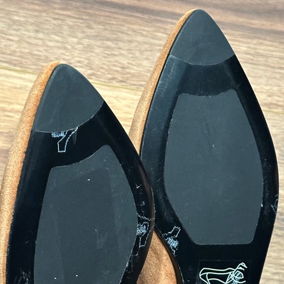 Jenni Kayne Suede Mules in Saddle Brown Size 38 / US 8 - Picture 11 of 13